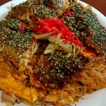 Hiroshima Fuu Okonomiyaki Mukago - そば入り焼きダブル820円