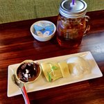 まんなか - ランチセットのデザート・アイスティー