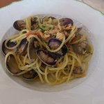 RICCI italiano  - あさりと時鮭のアーリオオーリオ（２０１１年７月）。