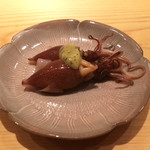 鮨 さかい - ◆ホタルイカ、木の芽味噌添え 旬のホタルイカ、木の芽味噌とよく合います。