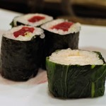 鮨 井上 - 鉄火巻と広島菜巻