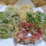 味の陣屋 - あなご天付そば(1350円)