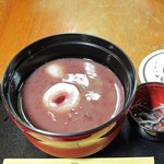 鬼太郎茶屋 - 目玉おやじの栗ぜんざいに目玉餅入れましたｗ