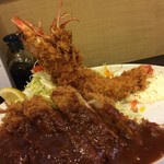 とんかつ ひろ喜 - 特選ロースとんかつ＆海老フライ定食（￥1500）