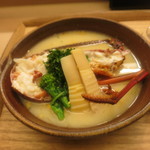 赤坂 菊乃井 - 強肴　伊勢海老具足煮　筍　菜種　花山椒