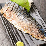 Finishing with grilled mackerel