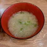 磯丸水産 - 生海苔味噌汁