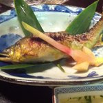 懐石　亀山 - 鮎の塩焼きと蓼酢