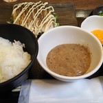 Rokkakubashi - 炙りシメサバ定食800円税込に自然薯を別料金200円税込