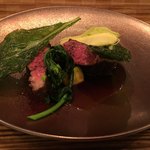 本日の厳選したお肉の一皿（アメリカ産45日熟成肉）