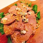 Caprese with beef liver sashimi