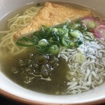 とさを商店 - ☆ちゅうにち(中日) 麺は、中華そば。スープは出汁の効いたつゆ。優しい。美味いちりめんととろろこんぶも入ってます♪穏やかな海を感じる一杯でした。