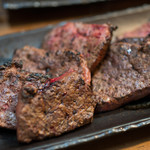 もつ焼 まるい - 2018.4 牛レバスライス焼（780円）