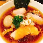 麺屋KABOちゃん - しもふり中華そば(750円), 味玉(100円)
