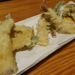 蕎房 猪口屋 - 天ぷら盛り合わせ