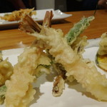 蕎房 猪口屋 - 天ぷら盛り合わせ