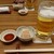 個室割烹 北のゆうや - 生ビールとお通し