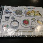 手打ち蕎麦 銀杏 - 手書きイラストのメニュー　2018.4