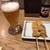 道頓堀クラフトビア醸造所 - 料理写真:大阪ケルシュと牛どて焼き。