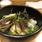 本町製麺所 阿倍野卸売工場 中華そば工房 - うるめいわしの漬けご飯