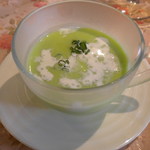 ビストロ ヴィノーブル - 冷製　そら豆のスープ　