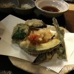 良庵 - 天ざるそばの天ぷら