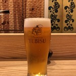 魚のおいしさを伝道する店 春代 - ヱビスビール