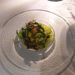 THE KAWABUN NAGOYA - 蛍烏賊と三重なばなのフェデリーニ・サルサヴェルデ。カラスミで塩味とコクをプラス