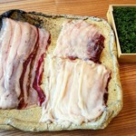 柚木元 - 熊鍋、ツキノワグマ、肉3種類食べ比べ、花山椒