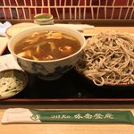 味奈登庵 - カレー南蛮そば 大盛り 別盛り＋揚げ玉！