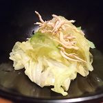 鈴しろ - 春キャベツ、カリカリじゃこ、お出汁のジュレ