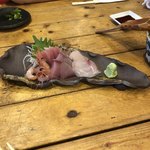 だいだいや - 本日のお刺身五種盛り
      真鯛、鰤、シマアジ、甘海老、マグロと思います。