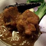 レストラン オネット - 子羊肩肉のスパイス煮込み　揚げ茄子を添えて♬