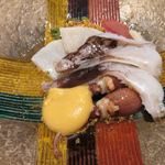 竹ざき - お造り(蛍烏賊、鳥貝、甲烏賊)