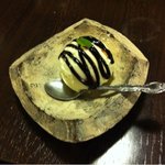 すーぷかれー専門店　薩摩剛家 - バニラアイス チョコレートソース