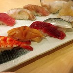 赤坂 すし 秀 - ランチ〜おまかせ握り10貫1,200円（税抜）