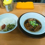 極楽汁麺 らすた - ライス中  無料！ラフティ ¥410