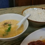 ジュージュー苑 - セットのスープ＆ごはん