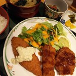 呑ん太 - 呑ん太(週替り)定食：ミックスフライ