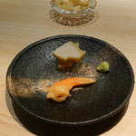 鮨 なんば - 萩のあわび、北海道あおやぎ