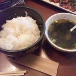 Gajoen - 御飯（普通盛）とスープ