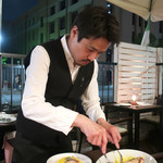 リストランテ ピッツェリア ジャンカルロ トウキョウ - オッソ・ブーコの準備