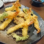 天ぷら　えがしら - エビ、とり天、野菜？？
