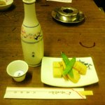 大甚 - 菊正宗どん燗と高野豆腐と筍の煮物