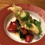 四季亭 - アナゴのフリット、カレー味