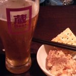 地ビールバー まる麦 - いわて蔵ビールとポテトサラダ