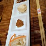 旬鮮吟味 唐八 - 最初に出てきた4000円コースの肴です。