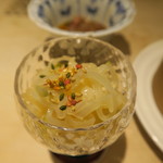 銀座 やまの辺 江戸中華 - 30年5月　クラゲと生搾菜