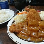 とんかつ椰子 - ミックスフライ定食