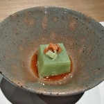 日本料理 栗吉 - [料理] 先付：うすい豆どうふ ②